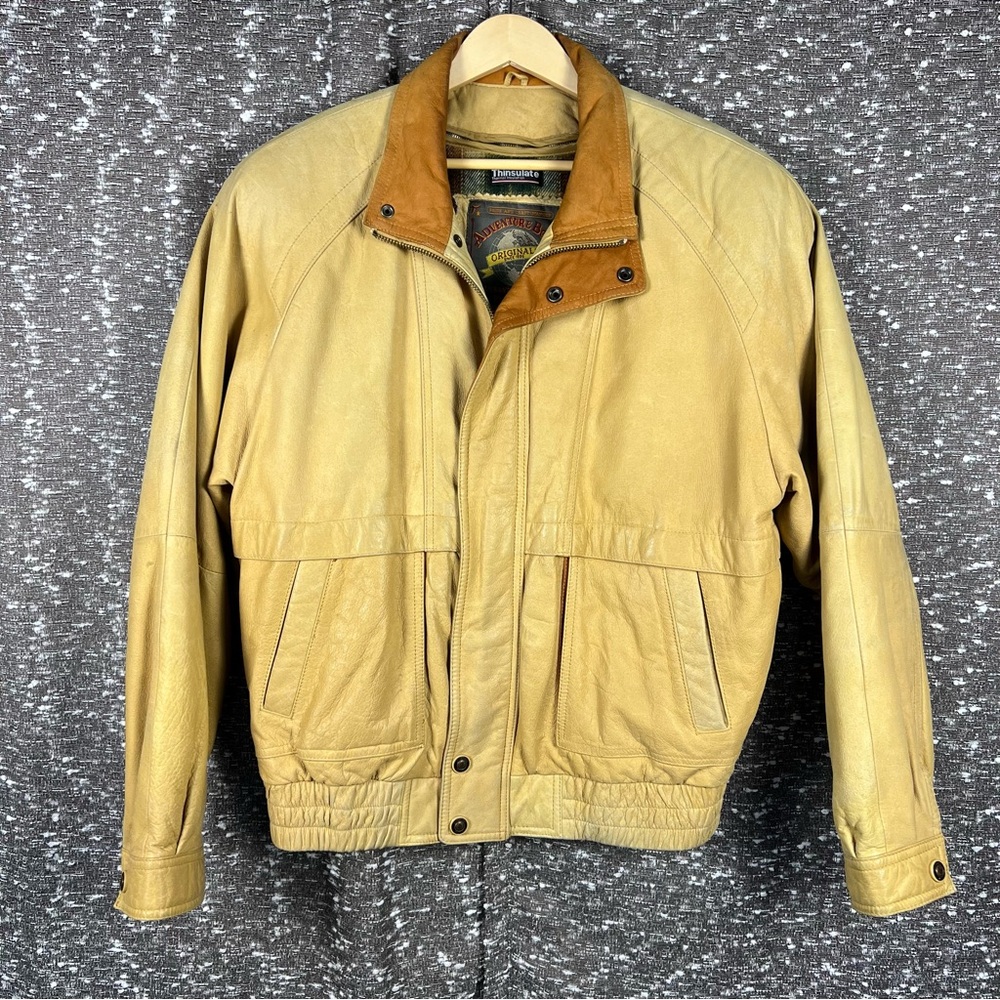 Wilson's Adventure Bound Camel Brown Leather Thinsulate Jacket Genuine Leather